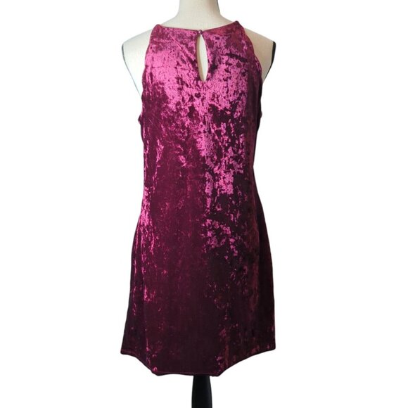 Womans Dress Sz L Cocktail Formal Sheath Spaghetti Strap Oxblood Vamp Fairy Goth - Picture 2 of 11